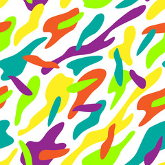 Multicolor. Colorful background. Shapes. Abstract vector pattern. Memphis seamless pattern