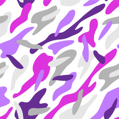 Purple and gray. Colorful background. Shapes. Abstract vector pattern. Memphis seamless pattern