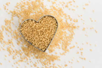 Whole Wheat Couscous In a Heart Shape