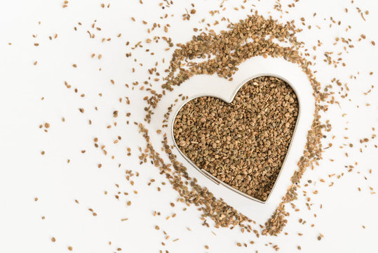 Celery Seeds In A Heart Shape