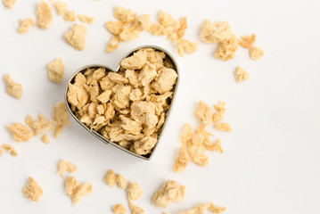 Vegetable Protein In a Heart Shape