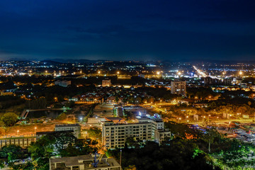 At night View of pattaya city beach Pattaya,Thailand.