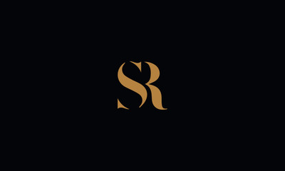 SR logo design template vector illustration