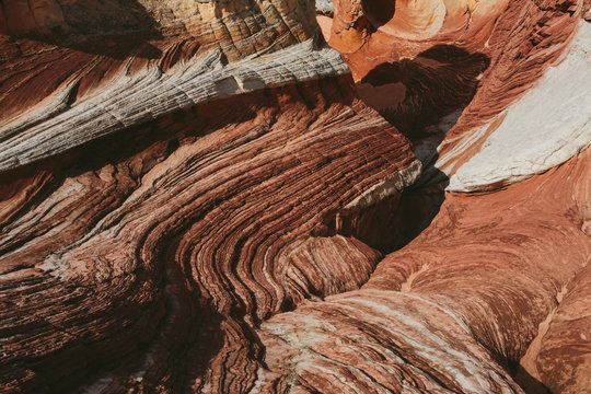 Detail of Navajo sandstone rock formation in White Pocket