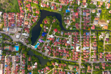 aerial view of house real estate for residential