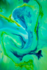 Blue and Green Wispy Color on Water Soft, gentle, relaxing swirls. Flowing colors draw you in and calm you.