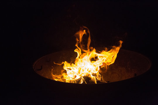 Campfire at night
