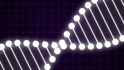 Animated DNA spira, motion graphic - Powered by Adobe