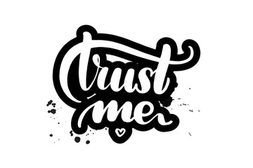 lettering trust me