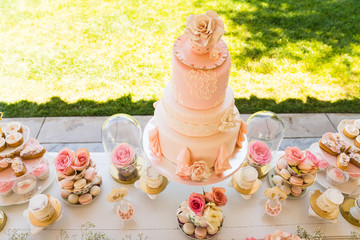 Sweets desserts spring summer theme table at event