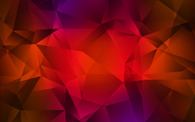 Dark Red vector low poly background.