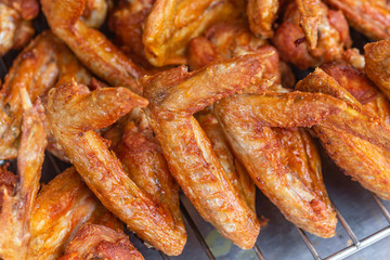 closeup photo of chicken on the grill 