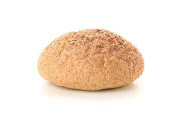 Wheat bread isolated on white background. Bakery products