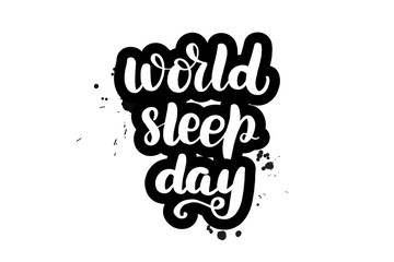 lettering world sleep day