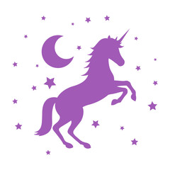 unicorn icon, on white background, vector illustration © MaskaRad
