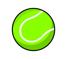 tennis ball icon isolated on white background. vector illustration.