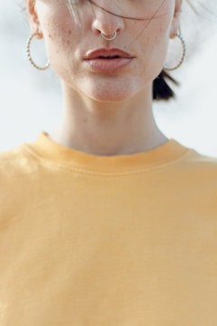 Acne detail of a woman