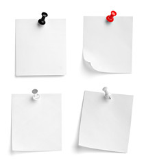 note paper push pin message red white black