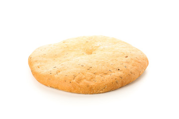 Flatbread isolated on white background. Bakery productsFlatbread isolated on white background. Bakery products