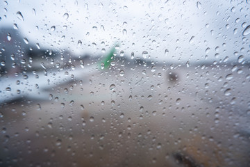 Rainy day on the airport