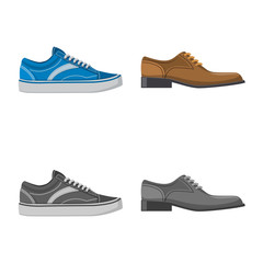 Isolated object of man and clothing icon. Set of man and wear vector icon for stock.