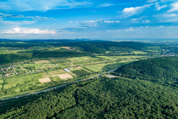 A village in the mountains. Photo from drone.