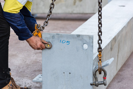 Construction rigging and steel iron workers on the job
