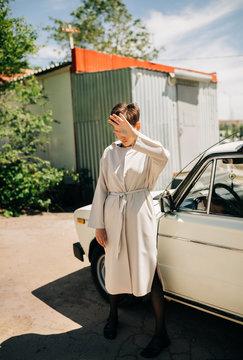 young woman on the street