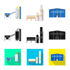 Obraz premium Vector design of production and structure logo. Collection of production and technology stock symbol for web.