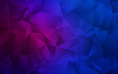 Dark Pink, Blue vector abstract polygonal template.