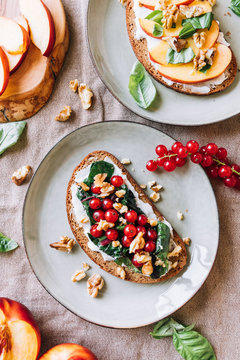 Delicious vegan bruschetta