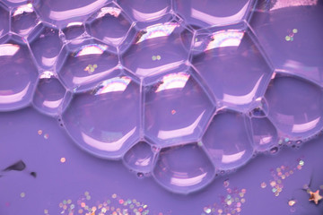 Bright Purple Bubble Cells Background Texture. Hive like pattern with a fun purple background. Interesting abstract texture full of hexagons.
