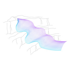 Fototapeta premium Vector illustration of waterfall cascade