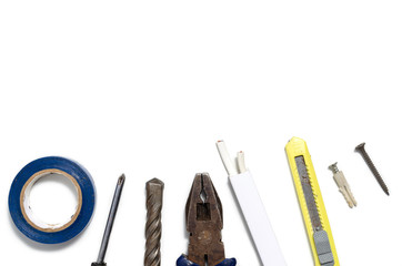 Electrician tool for wiring and mounting equipment.