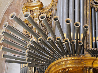 Organ Church of Santa Engracia or Pantheon of Lisbon in Portugal