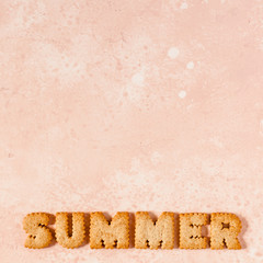 Crackers Arranged as a Word Summer