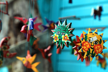 close up generic gift items in souvenir shop in Key West, Florida