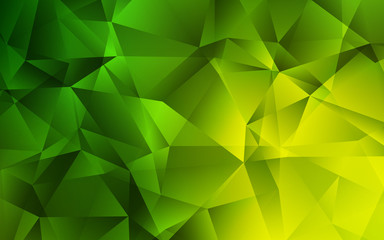 Obraz premium Light Green vector polygonal background.
