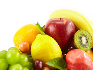 closeup of assorted fresh fruits