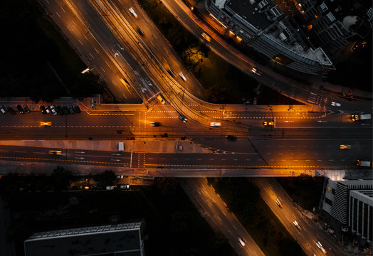 Night urban traffic