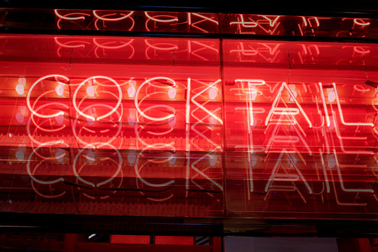 Neon at night in New York City - Powered by Adobe