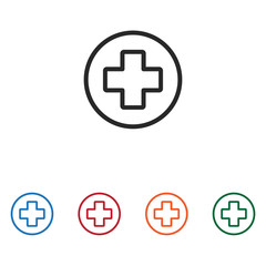 Medical cross vector icon
