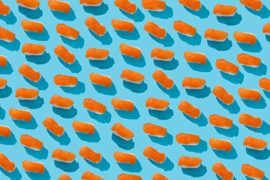 mosaic of nigiri sushi