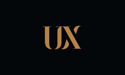 UX logo design template vector illustration