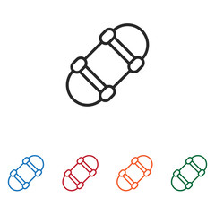 Skateboard vector icon