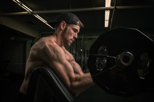 Young man working out