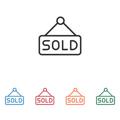 Sold vector icon