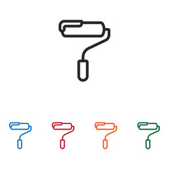 Paint roller vector icon
