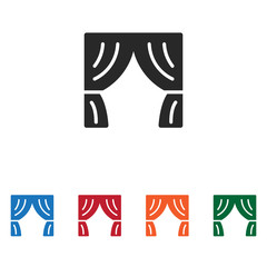 Curtains vector icon