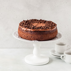 Chocolate Cake with Chocolate Shavings